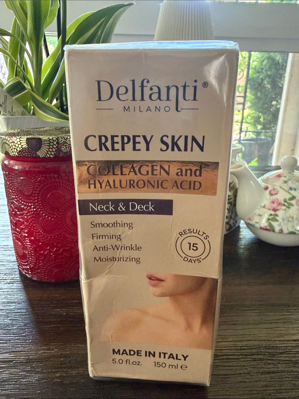 Delfanti Crepey Skin Collagen & Hyaluronic Acid Neck & Deck Cream - Cream